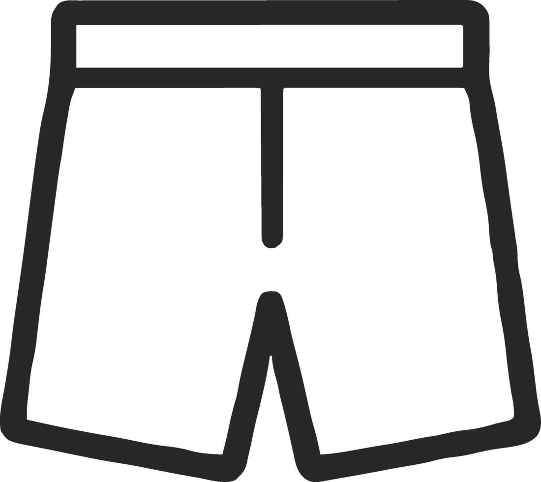 Boxer icon illustration outline stroke minimalist black line vector