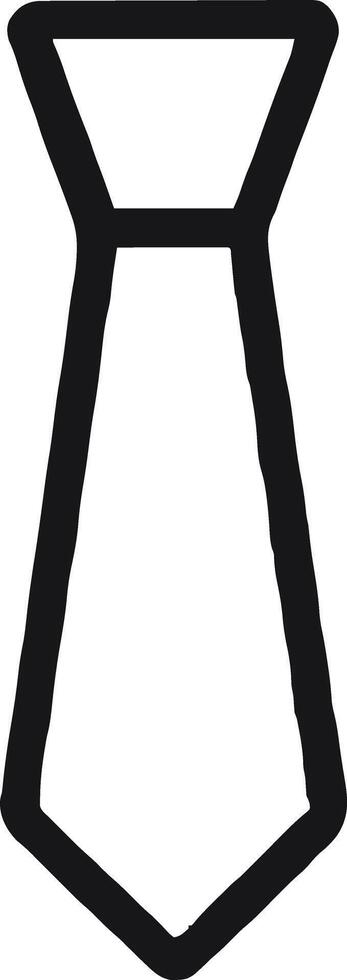 Tie icon illustration outline stroke minimalist black line vector