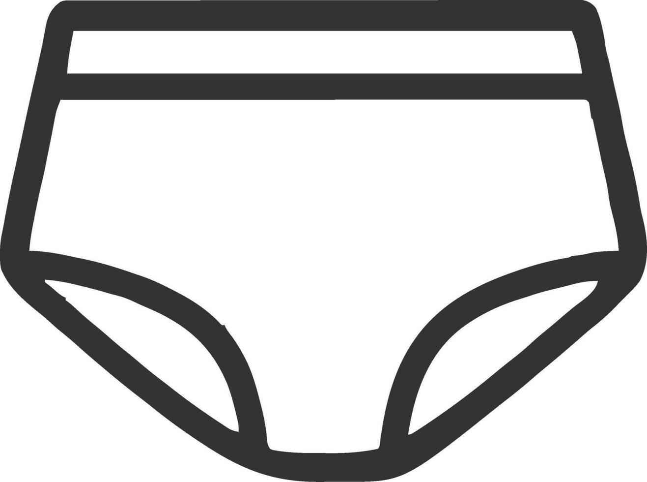 Underwear icon illustration outline stroke minimalist black line vector