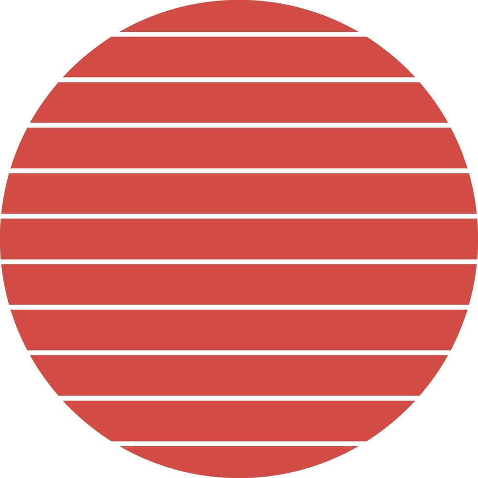 Sunset with Bold Horizontal Lines vector