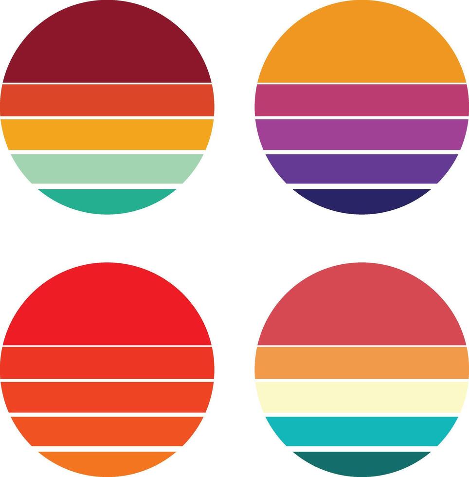Vibrant Sunset Scene Set for Creative Projects vector