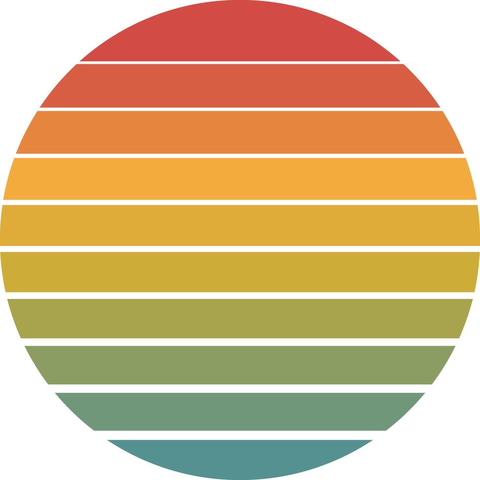 Warm Sunset Illustration for Design Projects vector