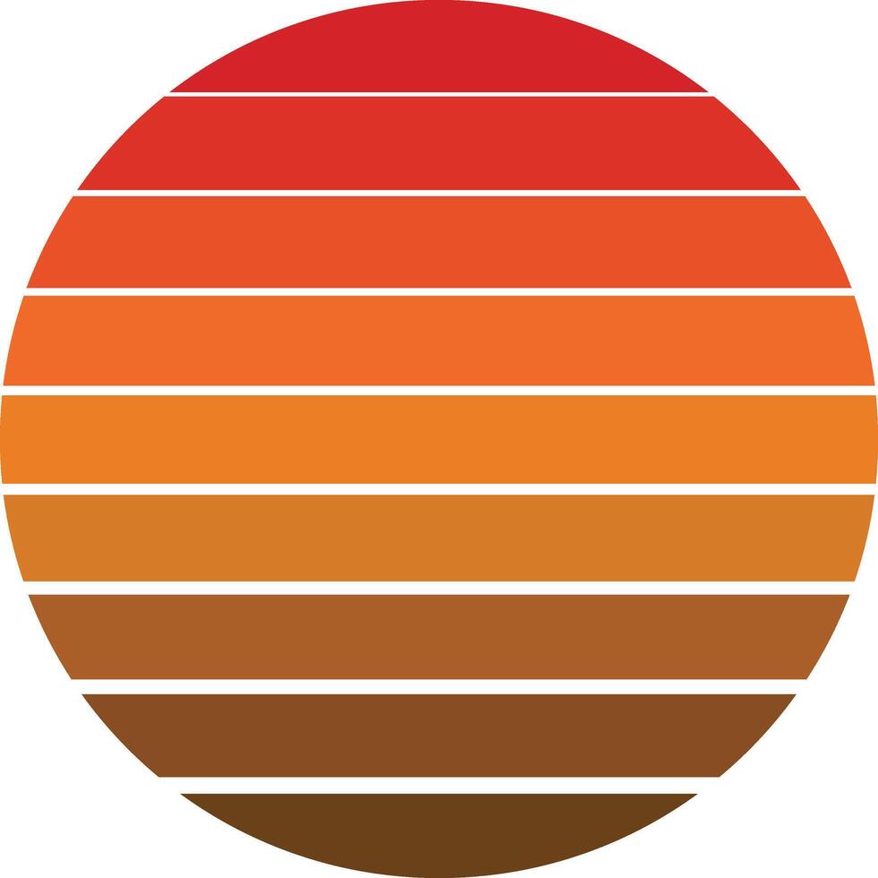 Sunset Sky with Striped Pattern vector