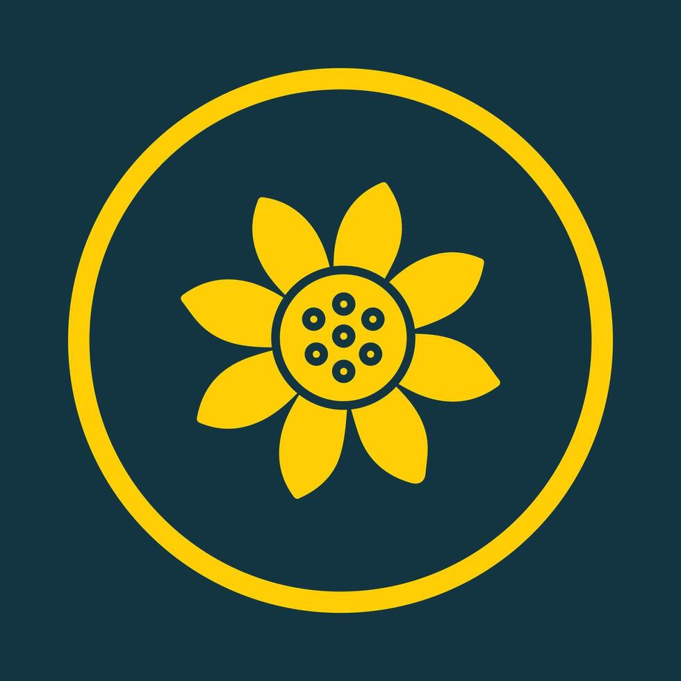 Sunflower trendy art design aesthetic amazing design colorful useful illustration vector