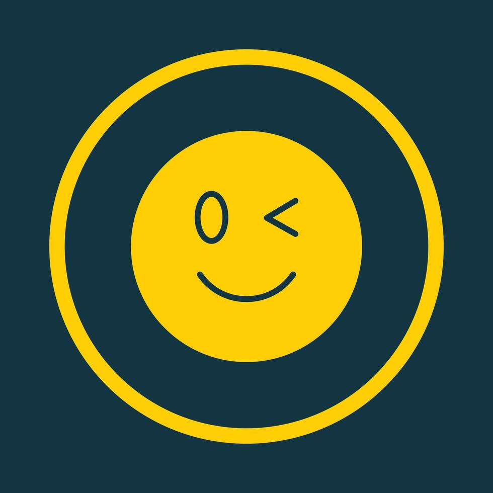 Winking Face trendy art design glorious amazing design colorful useful illustration vector