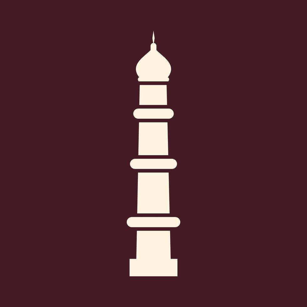 Mosque minaret trendy art design seemly amazing colorful useful illustration vector