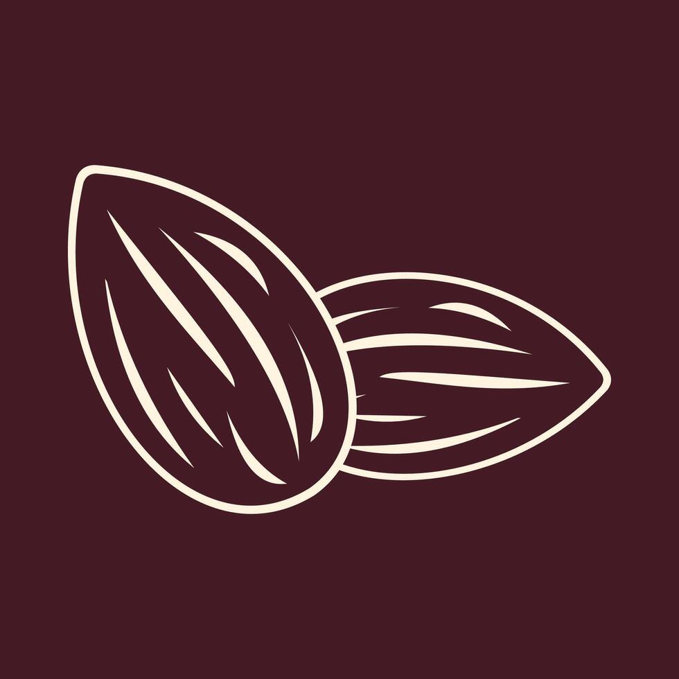 Almond trendy art design superb amazing colorful useful illustration vector