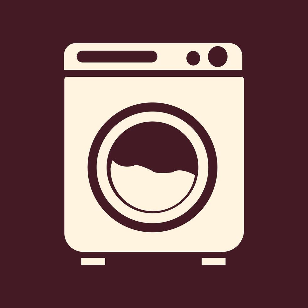 Washing machine trendy art design knockout amazing colorful useful illustration vector
