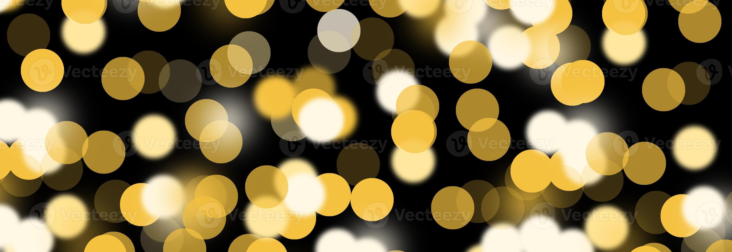 Shiny, golden bokeh lights creating a festive, luxury effect with twinkling spots and a vibrant glow photo