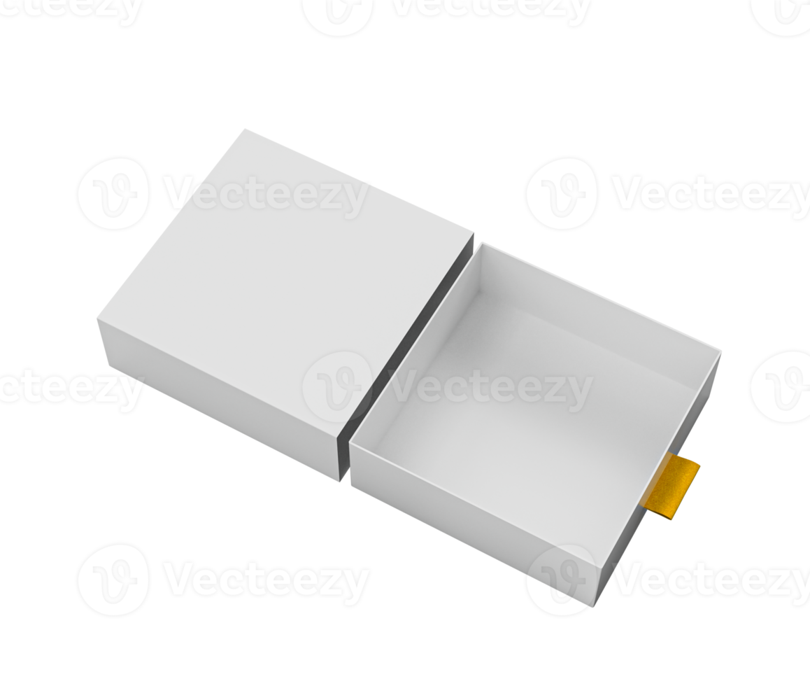 Jewelry Box With An Open Golden Tab Drawer For Protecting Delicate Jewelry 3d Illustration png