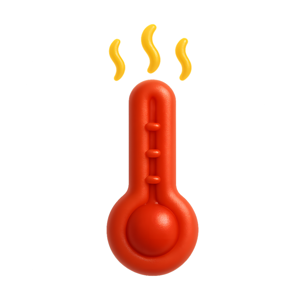 3d Hot Temperature Thermometer Icon Weather and Climate Changes png