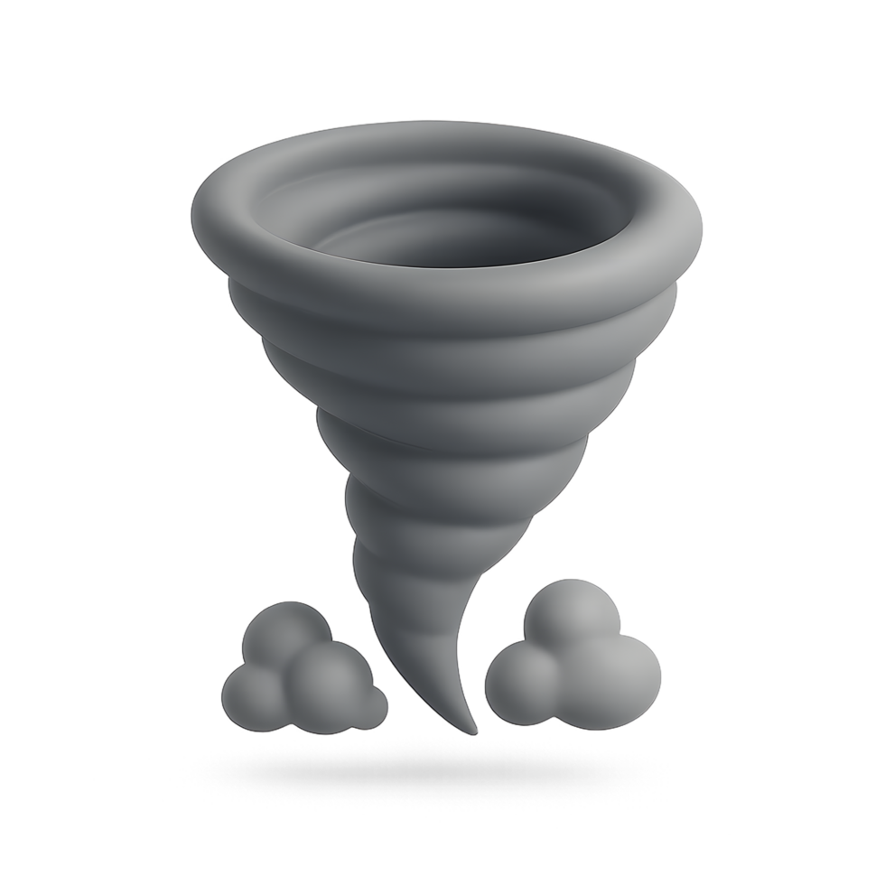 3d Tornado Weather Icon Natural Disaster Spiral Storm png