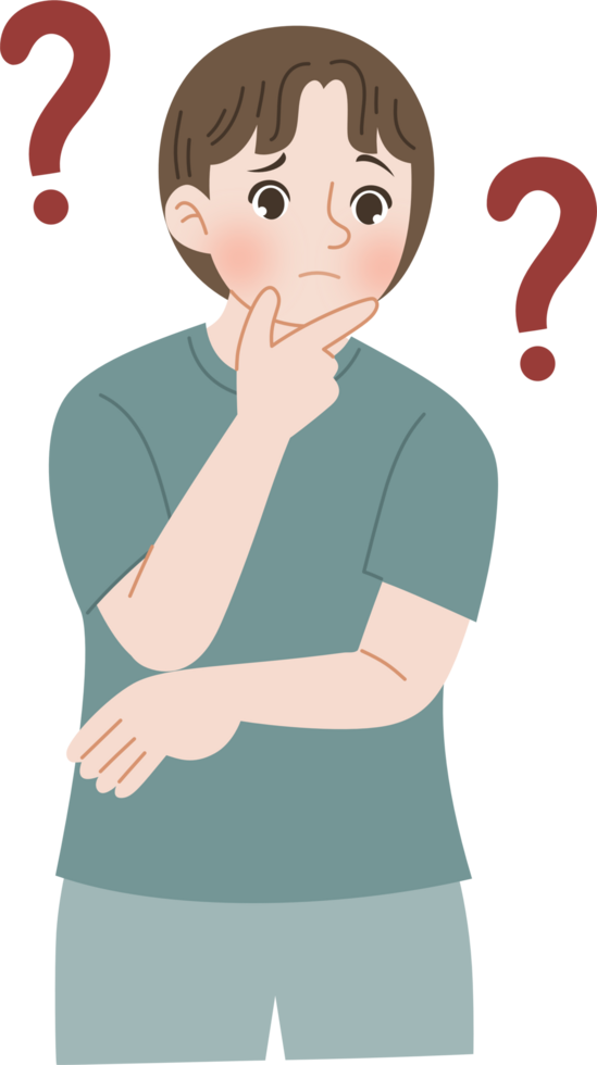 man is confused png