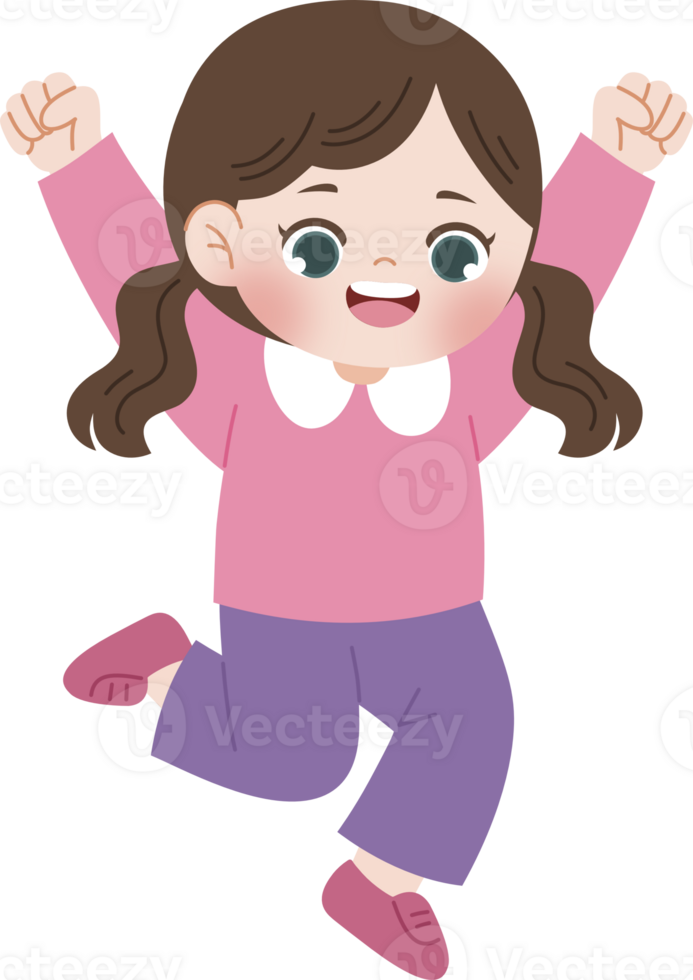 girl jumping out of happiness png