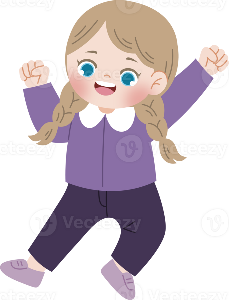 pretty girl jumping in happiness png