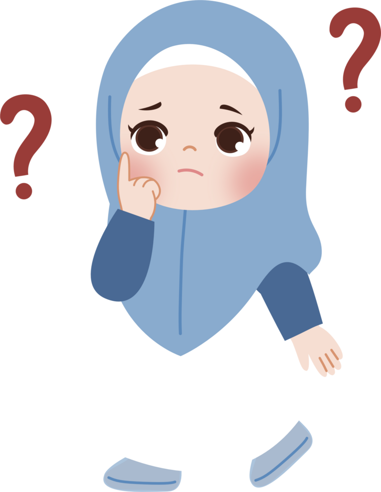hijab gir getting confused png