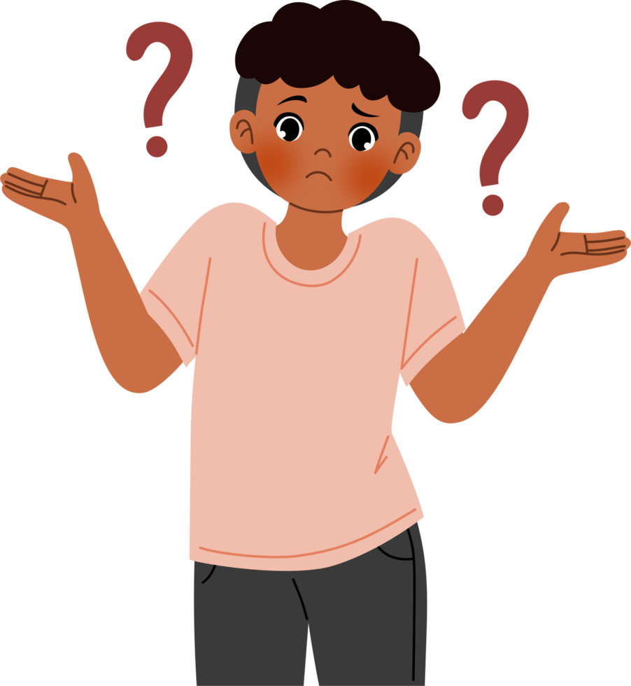 man raise his hands confused and looking for answer png
