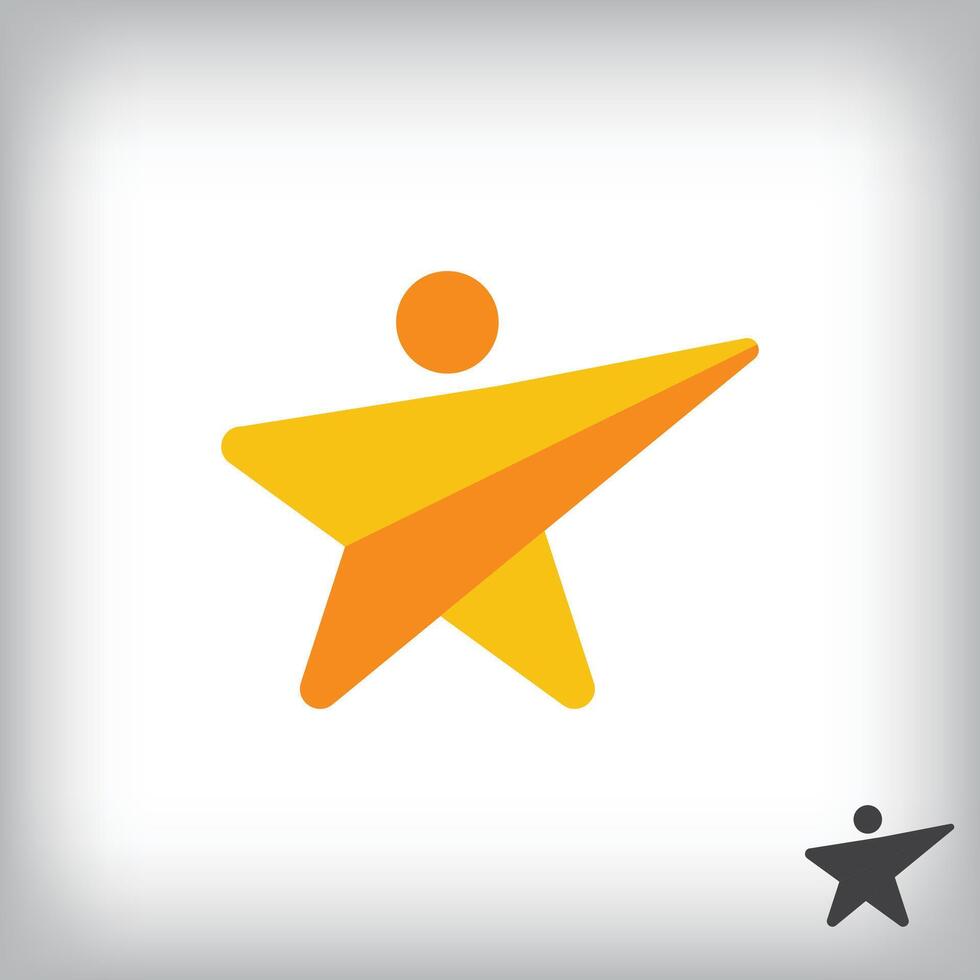 People star success, target logo design template illustration. Identity design for company. vector