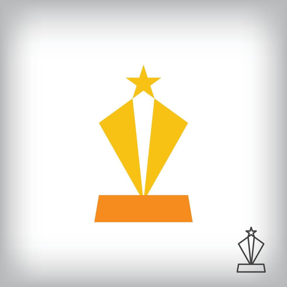 Star cup success logo design template illustration. Identity design for company. vector