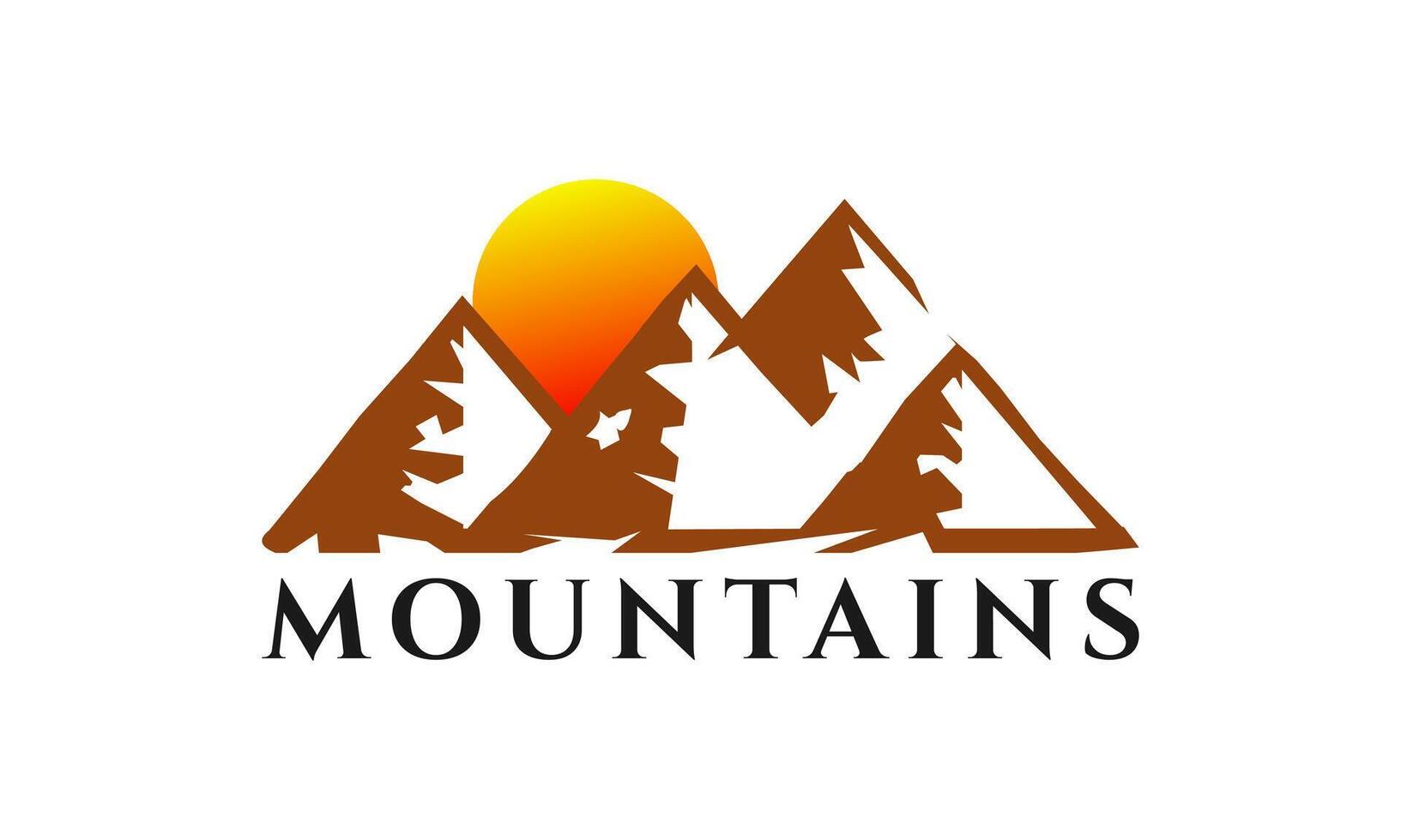 Mountain Unique Logo Design vector