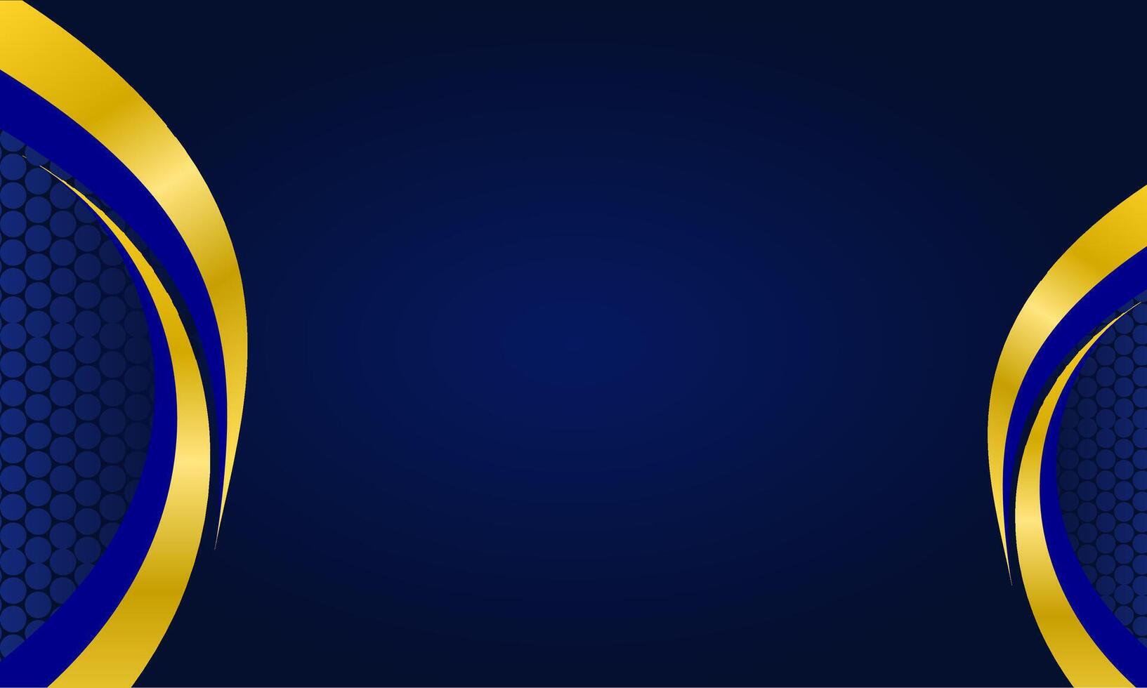 BLUE BACKGROUND WITH GOLDEN WAVES DESIGN vector
