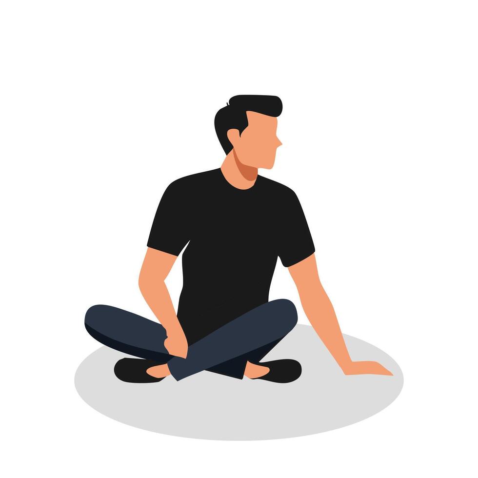 tension man Flat Illustration design vector
