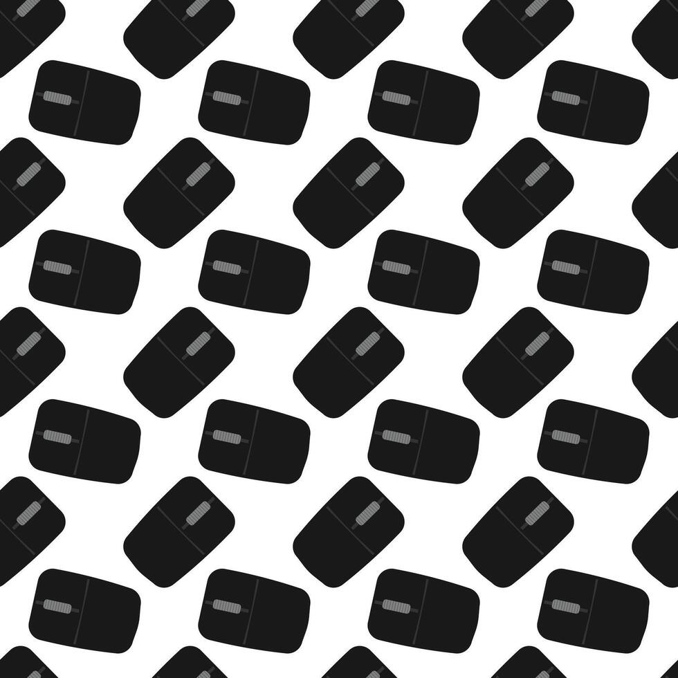 Seamless mouse pattern. Computer tech device gadget texture background vector
