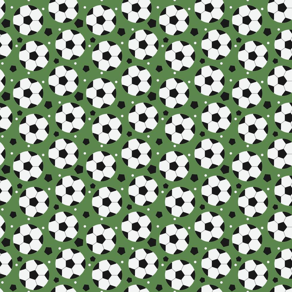 Seamless soccer ball pattern. Sport football background. Sporty game ball texture vector