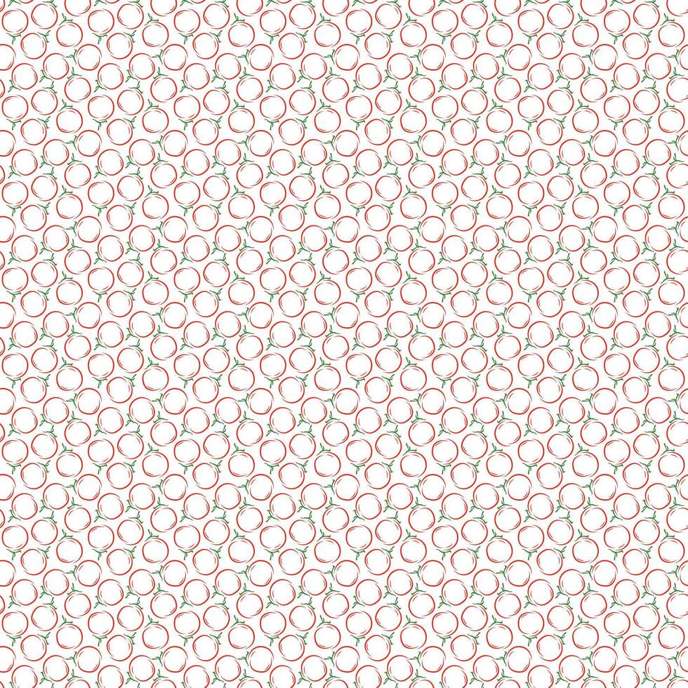 Tomato vegetable seamless pattern. Fresh food background design art vector