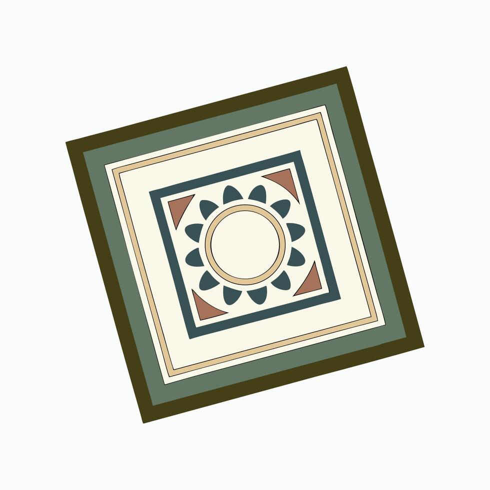 Geometric square wallpaper texture vectorillustration seamless pattern a square with a flower design on it vector