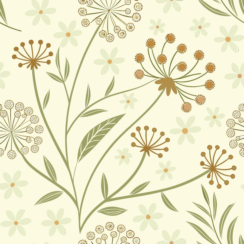 Seamless wallpaper pattern of flowers, roses for partition background floral seamless pattern with flowers and leaves vector