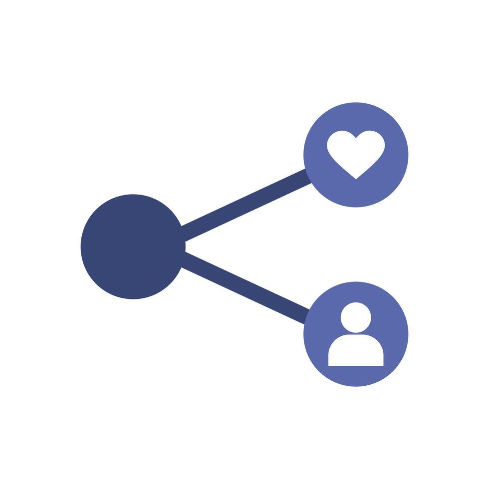 Share Connection Between Users Icon vector