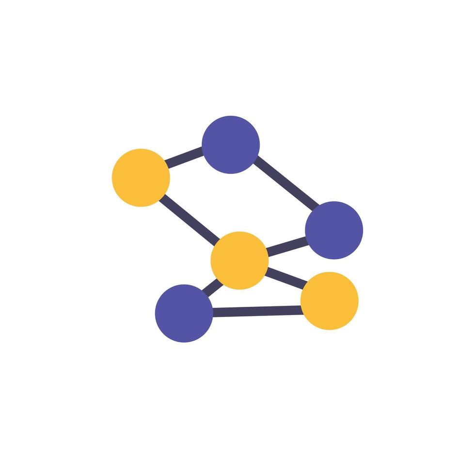 Data Network Nodes and Links vector