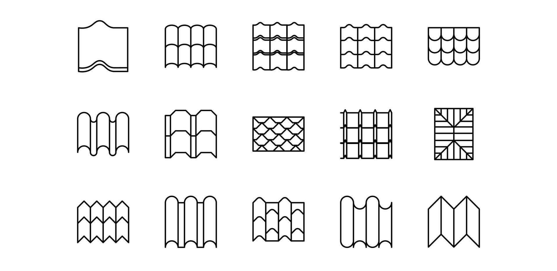 line tile icon pack illustration vector