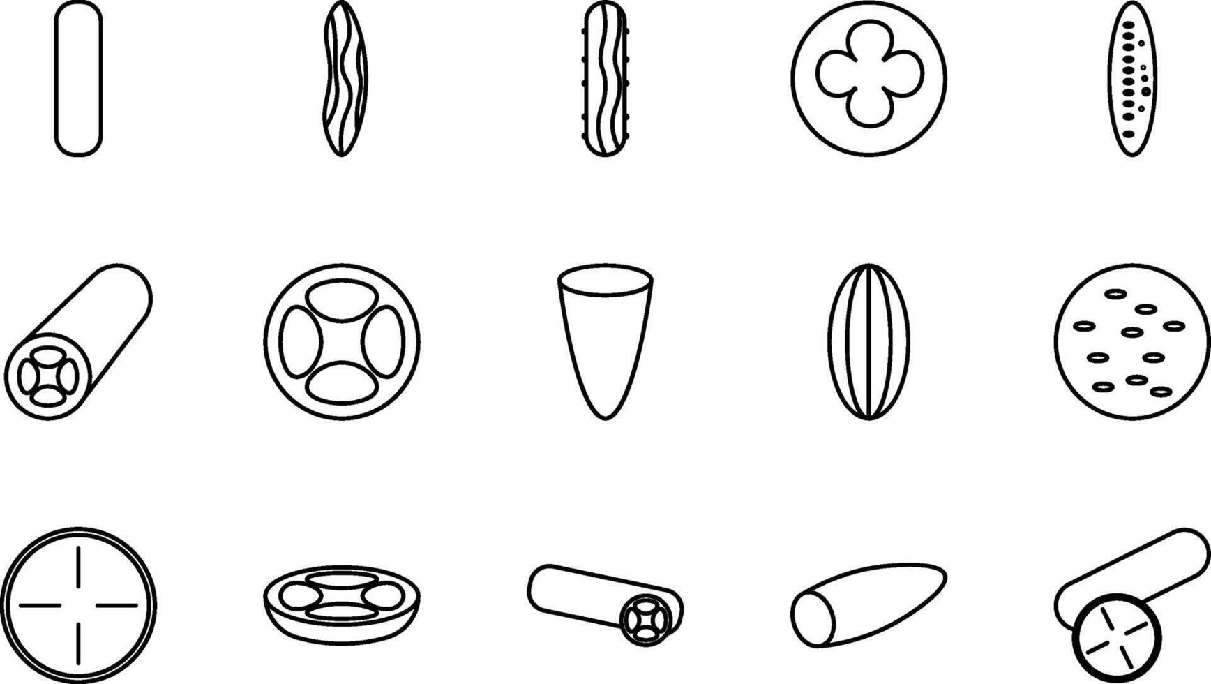 cucumber line icon pack illustration vector