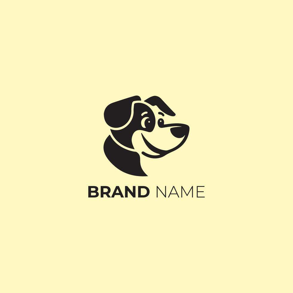 Smiling Dog Logo Canine Mascot for Brand Identity vector