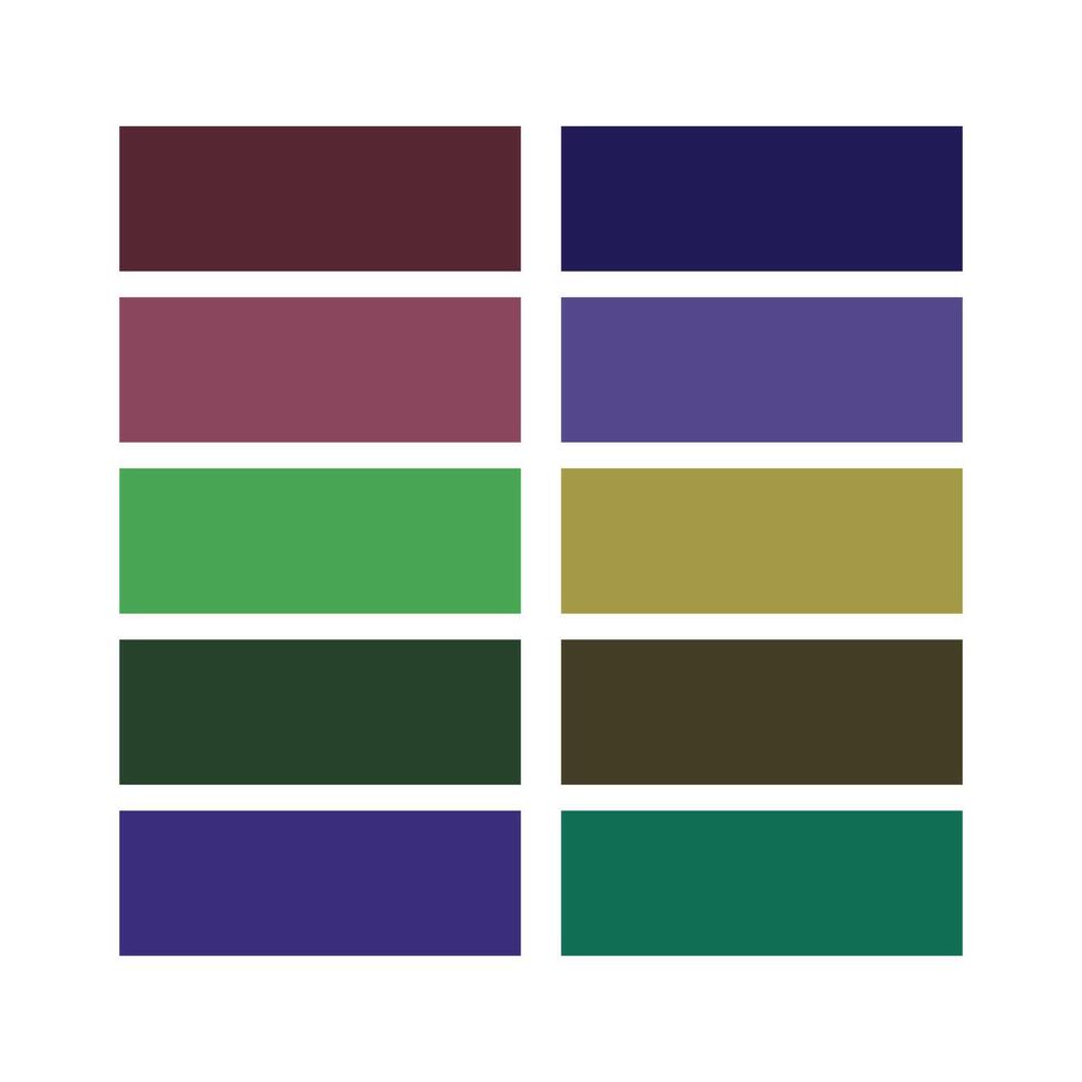 Color Palette Collection with Harmonious Hues vector