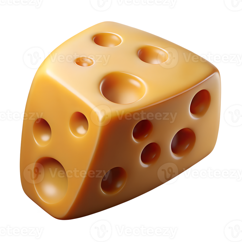 3D Piece of Cheese png
