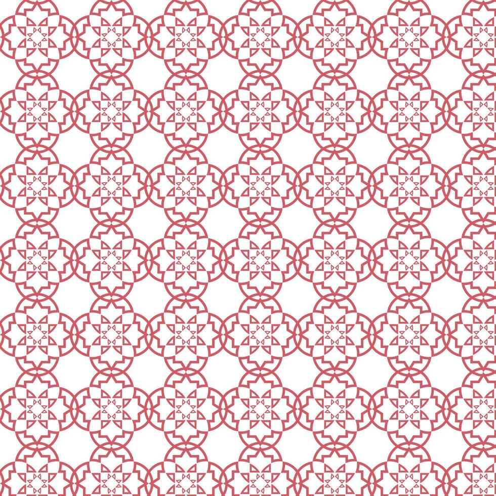 Intricate Geometric Floral Ornamental Lattice Pattern vector