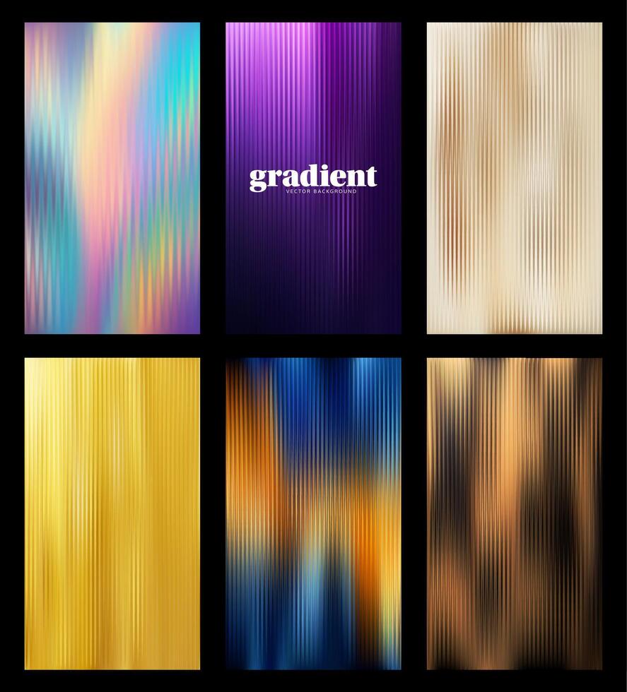 A set of six abstract backgrounds with different colors vector