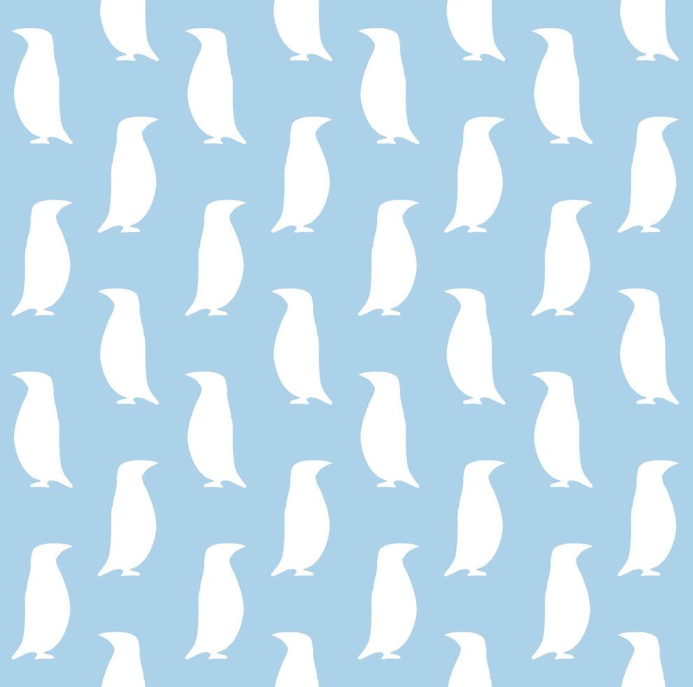 Seamless pattern of hand drawn doodle sketch penguin isolated on background vector