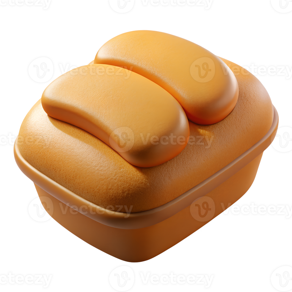 3D Loaf of Bread png