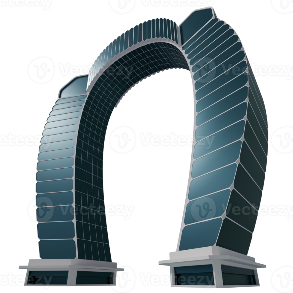 A large building with a curved arch png
