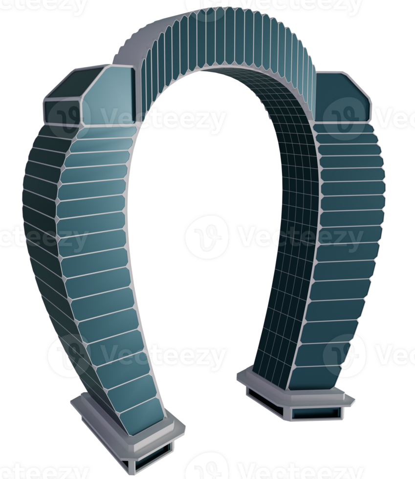 A horseshoe shaped building with a transparent background png