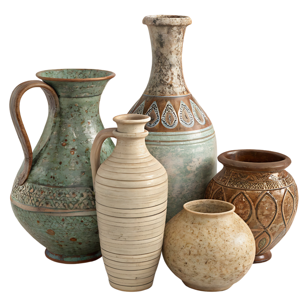 Collection of decorative ceramic png