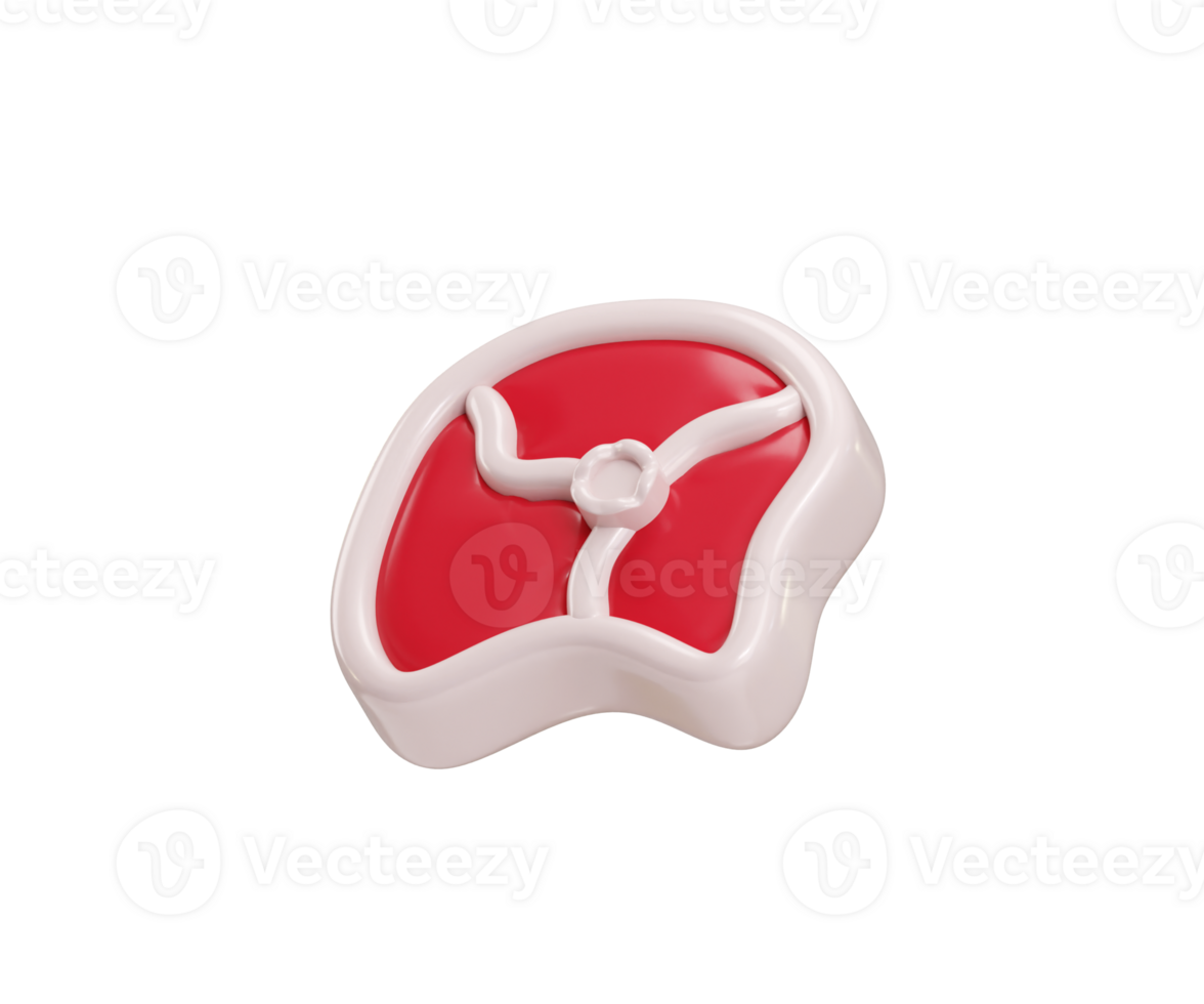Clay beef cut model for crafts png