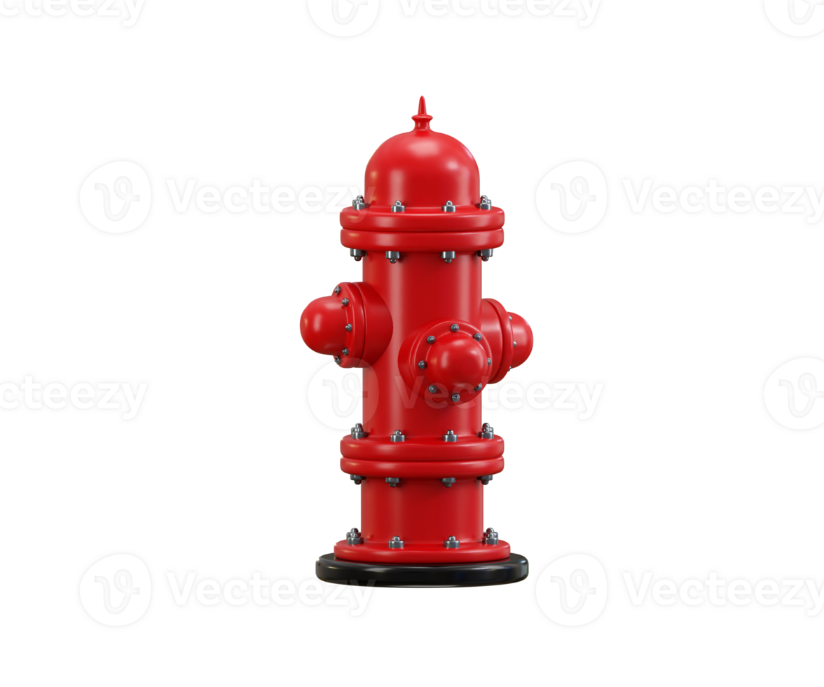 Red fire hydrant in urban environment png
