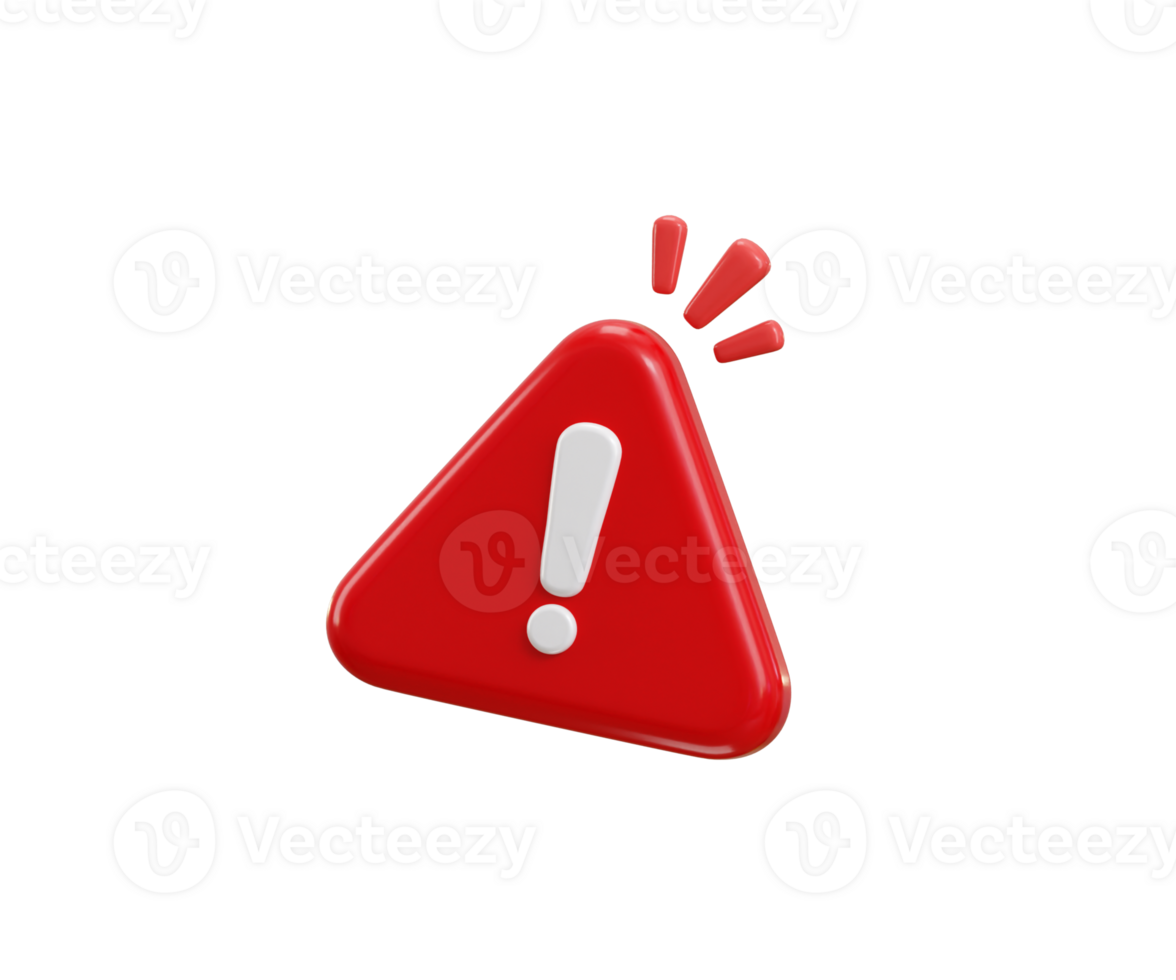 Red warning triangle icon png