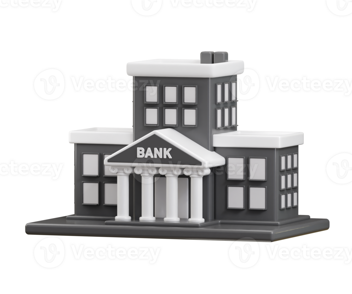 Bank building model design png
