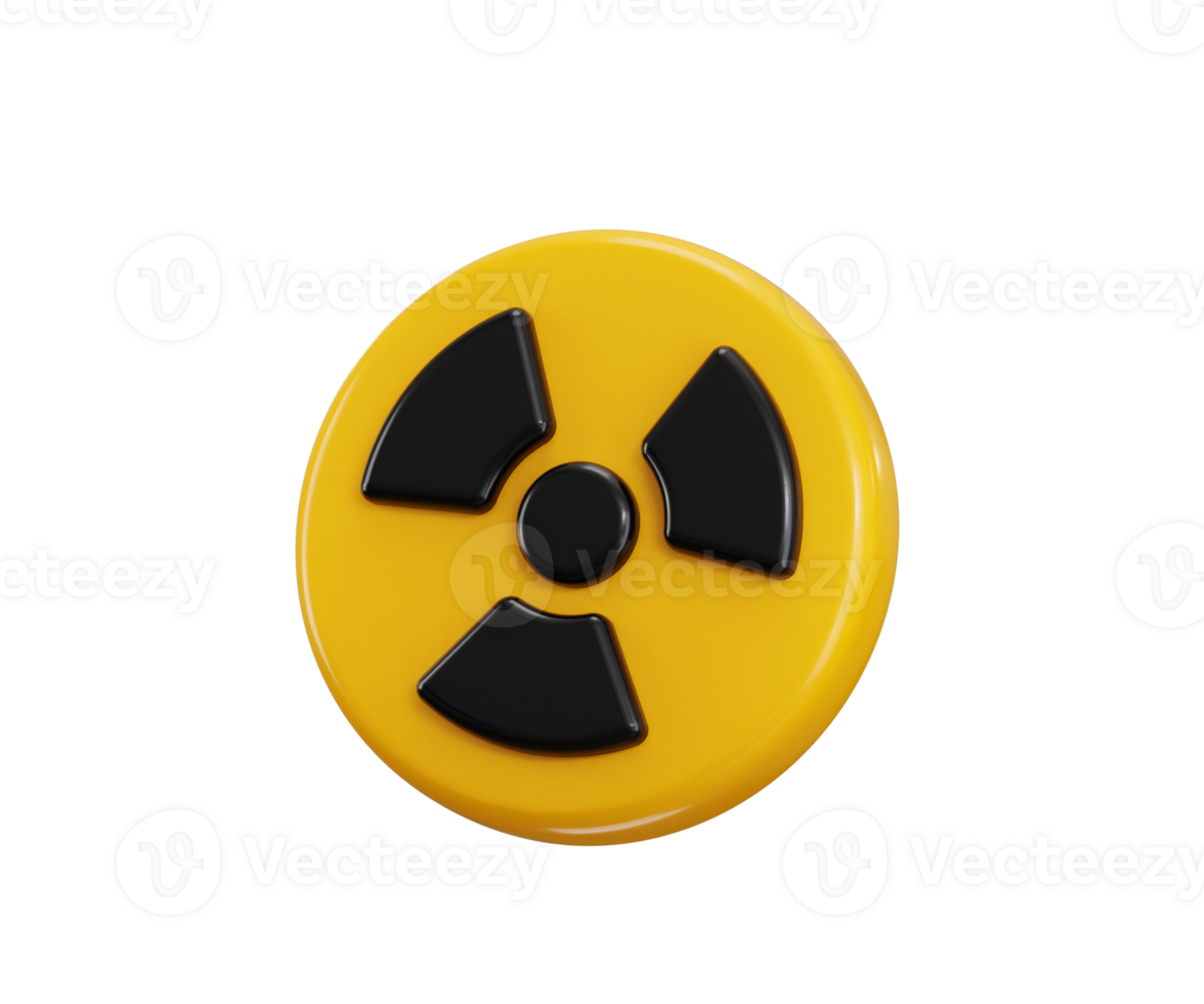Yellow radiation hazard symbol png
